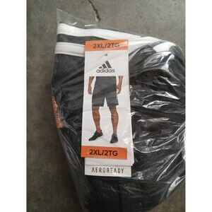 Adidas Lightweight AEROREADY Shorts in Black with Zipper Pockets NEW 2XL XXL